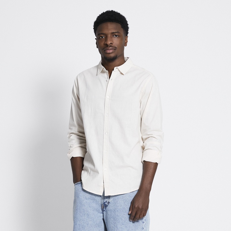 Linen blend shirt "Lucas" Ivory